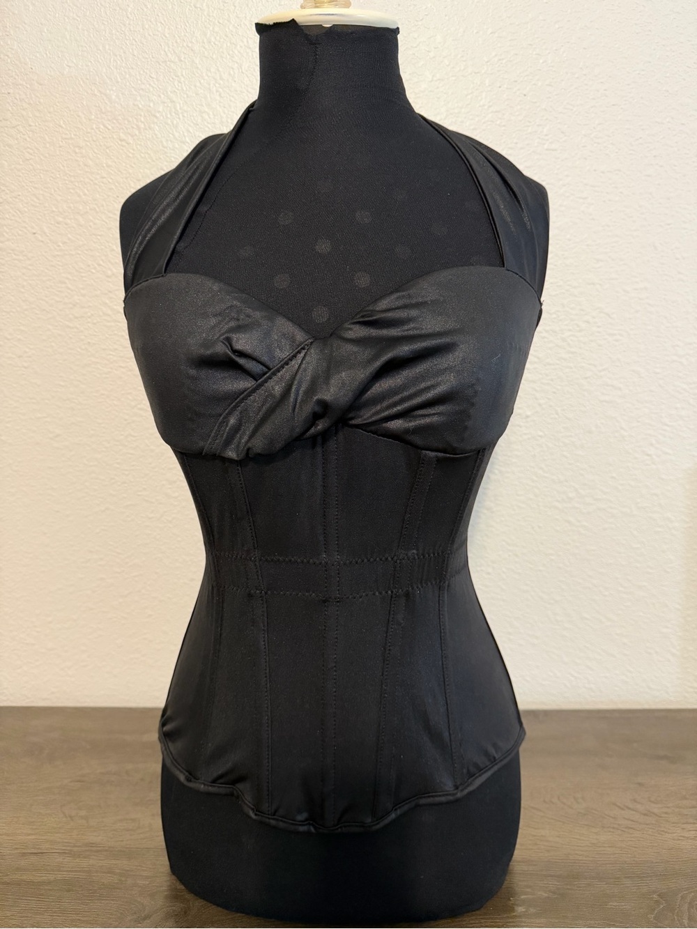 Black Halter Corset Top